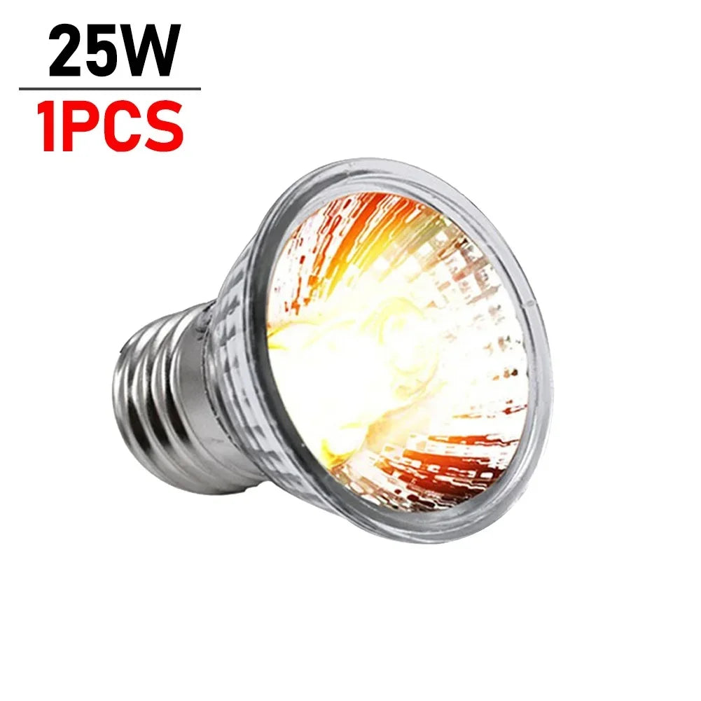 1/2/5/10PCS UVA+UVB Reptile Heat Lamp 25/50/75W Full Spectrum Basking UV Light Bulb for Snakes, Turtles, and Amphibians