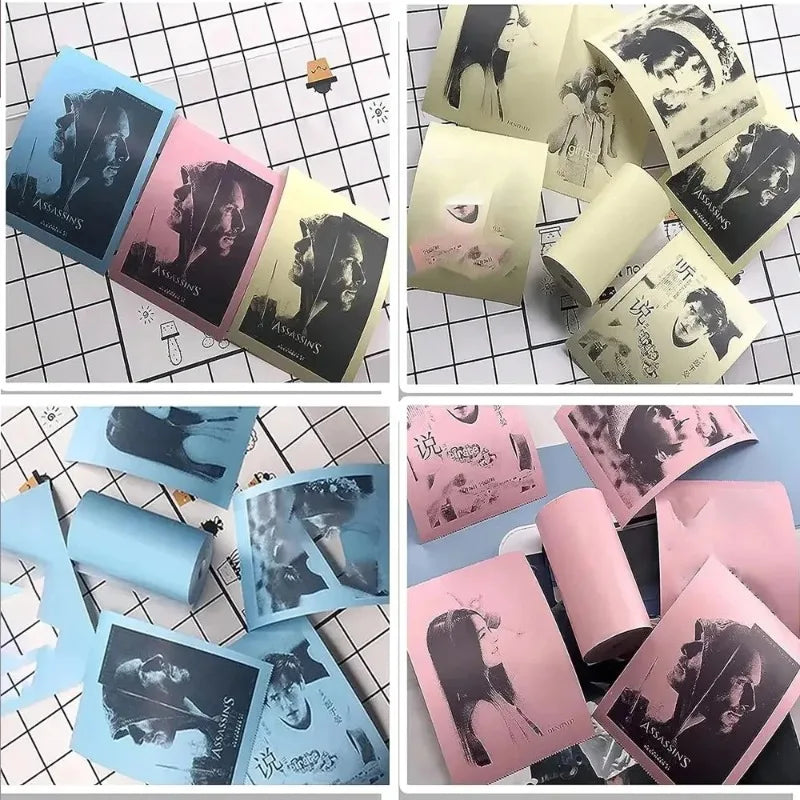 HD Mini Portable Thermal Printer 57mm Self-Adhesive Paper Label Sticker for Phone Picture Photo Printing Universal Portable Label