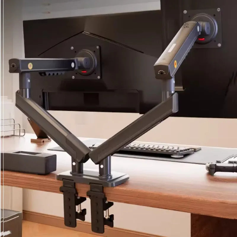 NEW F160 Gas Spring 10'-27' Dual Monitor Holder Arm Desktop 360 Rotate Computer Holder 2-9KG Monitor Bracket with 2 USB3.0