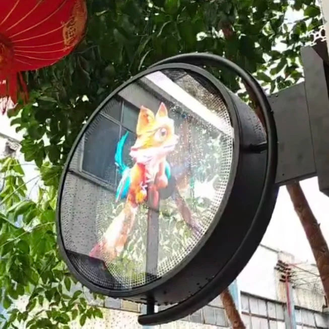 2025 Outdoor Wall Mount Waterproof 3D Hologram LED Fan Display Single/Double Side LOGO Display 3D Hologram Advertising Equipment
