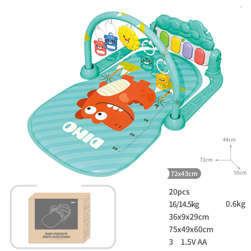 Baby Fitness Stand Music Play Gym Activity Toys Newborn Piano Crawling Blanket Pedal Game Pad Early Education 0-36 Months Gifts