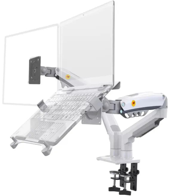 NB F160 10-17.3' Laptop Mount 360 Rotate 10-27' Air Press Full Motion Gas Strut LCD TV Table Screen Stand Monitor Desk Support