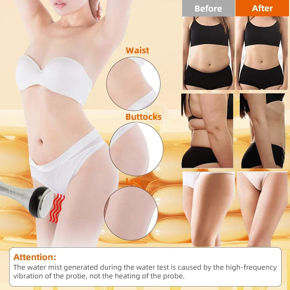 40K 3 IN1 Cavitation Body Slimming Machine Facial Massager Skin Tighten Anti-wrinkle