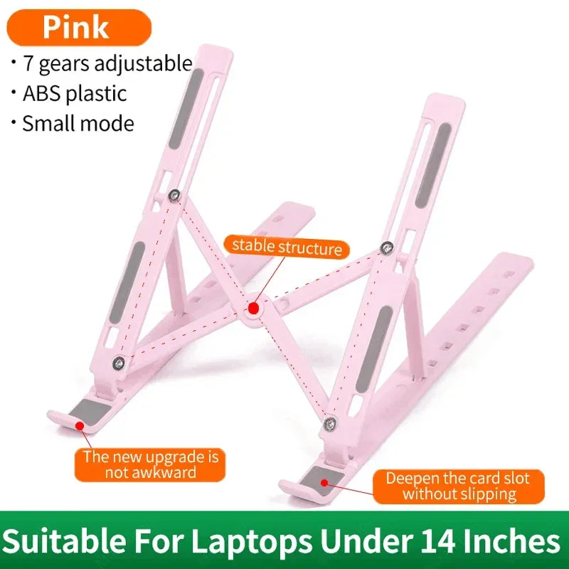 Adjustable Laptop Holder Portable Foldable Computer Monitor Holder Notebook Stand For Macbook Air iPad Tablets Base Accessories