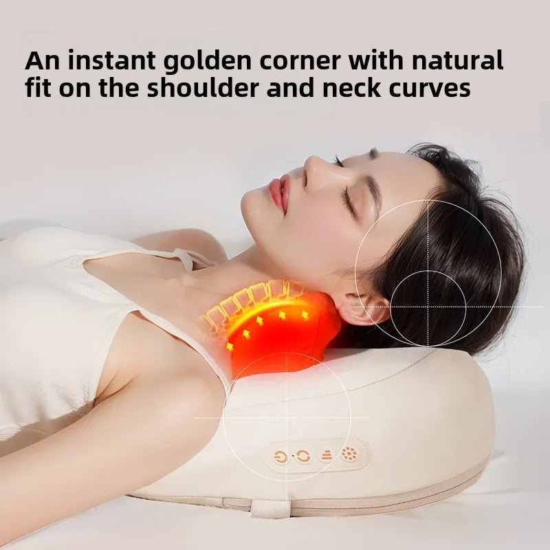 Trapezius Electric Massage Pillow Wireless Car And Home Massager Heating Waist Neck Leg Cervical Shiatsu Kneading