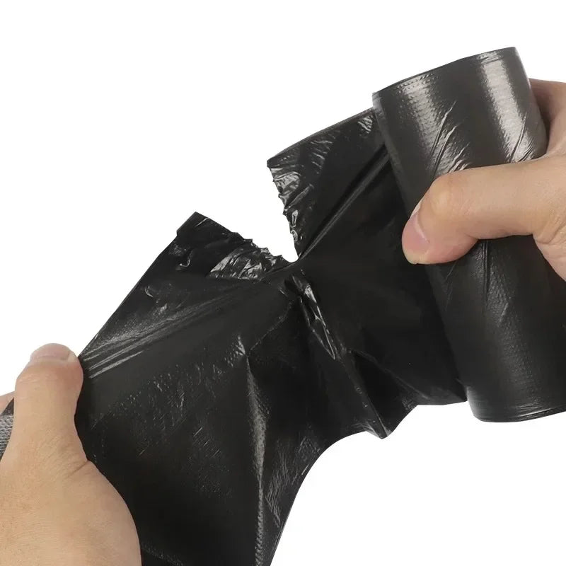 100/300/500PCS Black Disposable Garbage Bag Roll Plastic Trash Bags for Household Kitchen Bathroom Travel