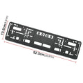 2Pcs Black EU Standard License Plate Holder Bracket Frame Anti-corrosion Waterproof Durable Car Auto Accessories Mount Cover