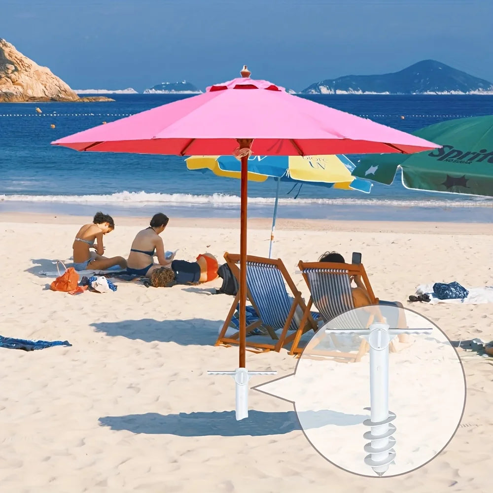 1pcs Beach Anchor Plastic With Five Spirals Beach Umbrella Inserted Outdoor Sunshade Courtyard Terrace Party Umbrella Fixed Base