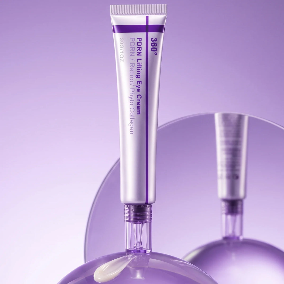 360º Shot PDRN Eye Cream Targets Remove Wrinkles Crow's Feet Fade Dark Circles Eliminate Puffiness Lifting Tighten Eye Contour