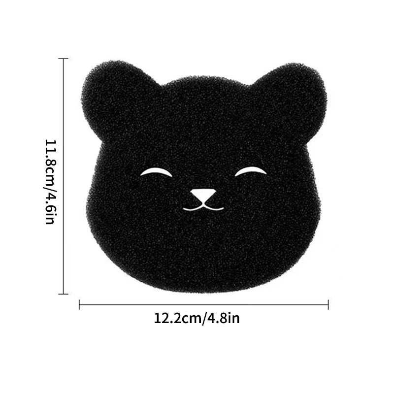 4/2 Sets of Household Pet Hair Remover, Bear-Shaped Adhesive Sponge for Washing Machine, Reusable, Suitable for Washing Machine and Dryer, Black