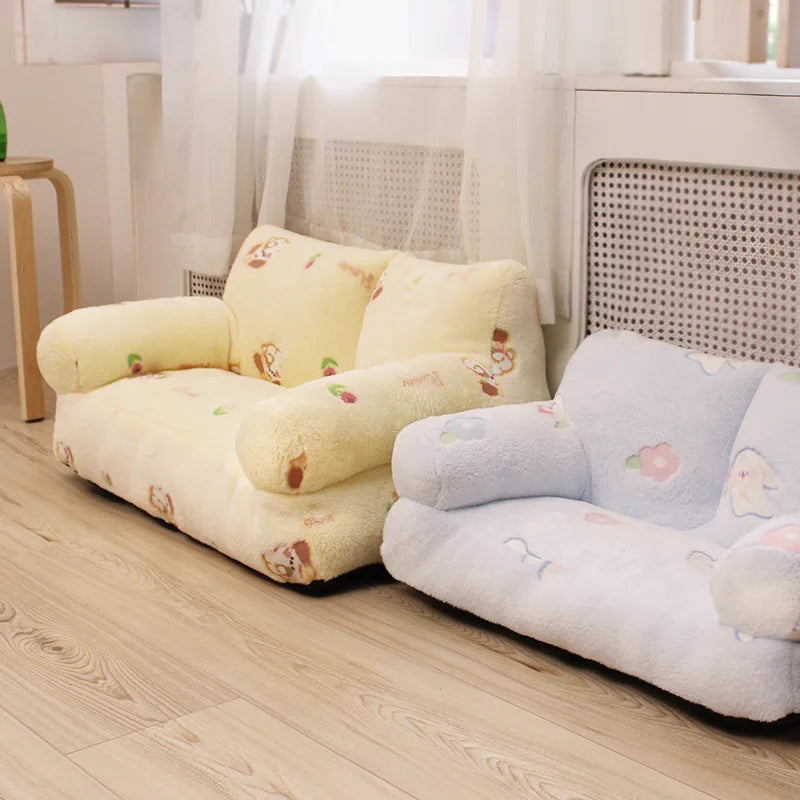Luxury Winter Pet Cat Sofa Washable Dog Nest Puppy Small Pet Kitten Dog Bed Indoor Kennel House Comfortable Cat Bed Pet Supplies