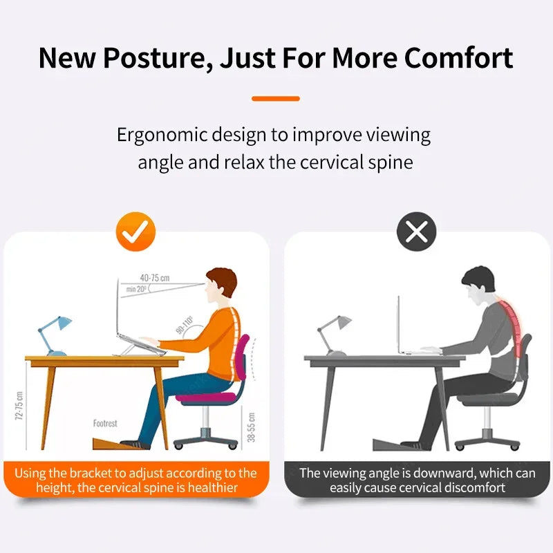 Adjustable Laptop Holder Portable Foldable Computer Monitor Holder Notebook Stand For Macbook Air iPad Tablets Base Accessories