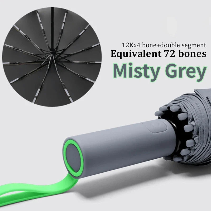 Super Strong Windproof Automatic Umbrella for Men and Women 72 Bone Large Rainproof Sun UV Protection Folding Rain Umbrellas