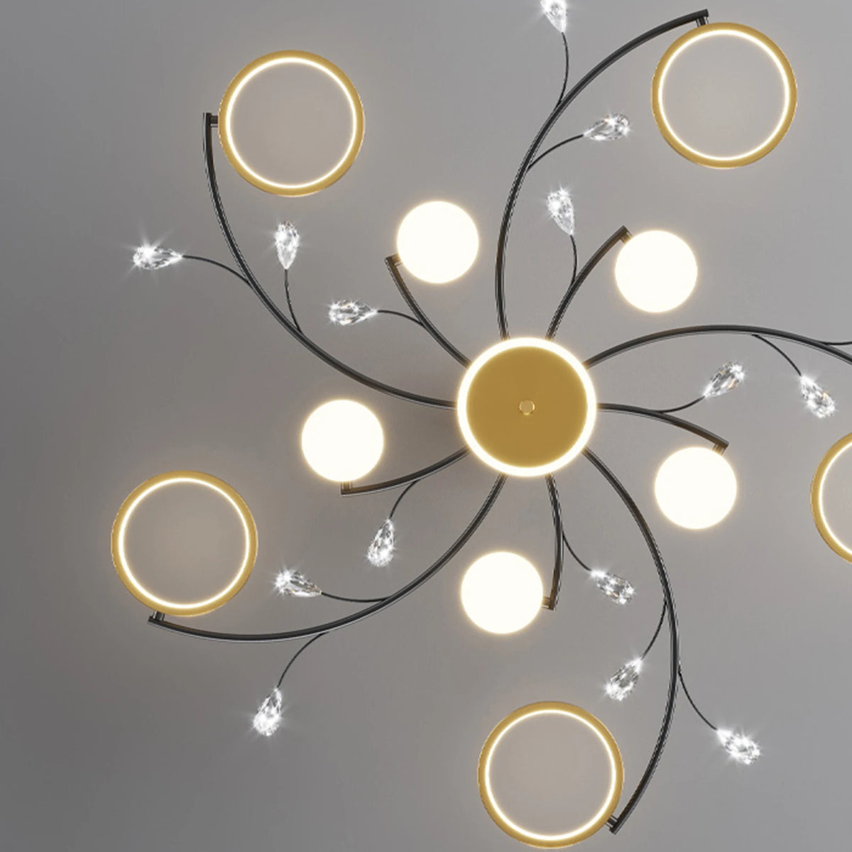 Lustre Chandelier Ceiling Lights Simple Black Gold Luxury Home Pendant Light Nordic Modern Smart Lobby Dining Room Chandeliers