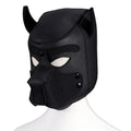 Fashion Puppy Cosplay Dog Mask Head Gear Party PU Leather Rubber Unisex Masks Adjustable Shoulder Strap Leather Chest Harness