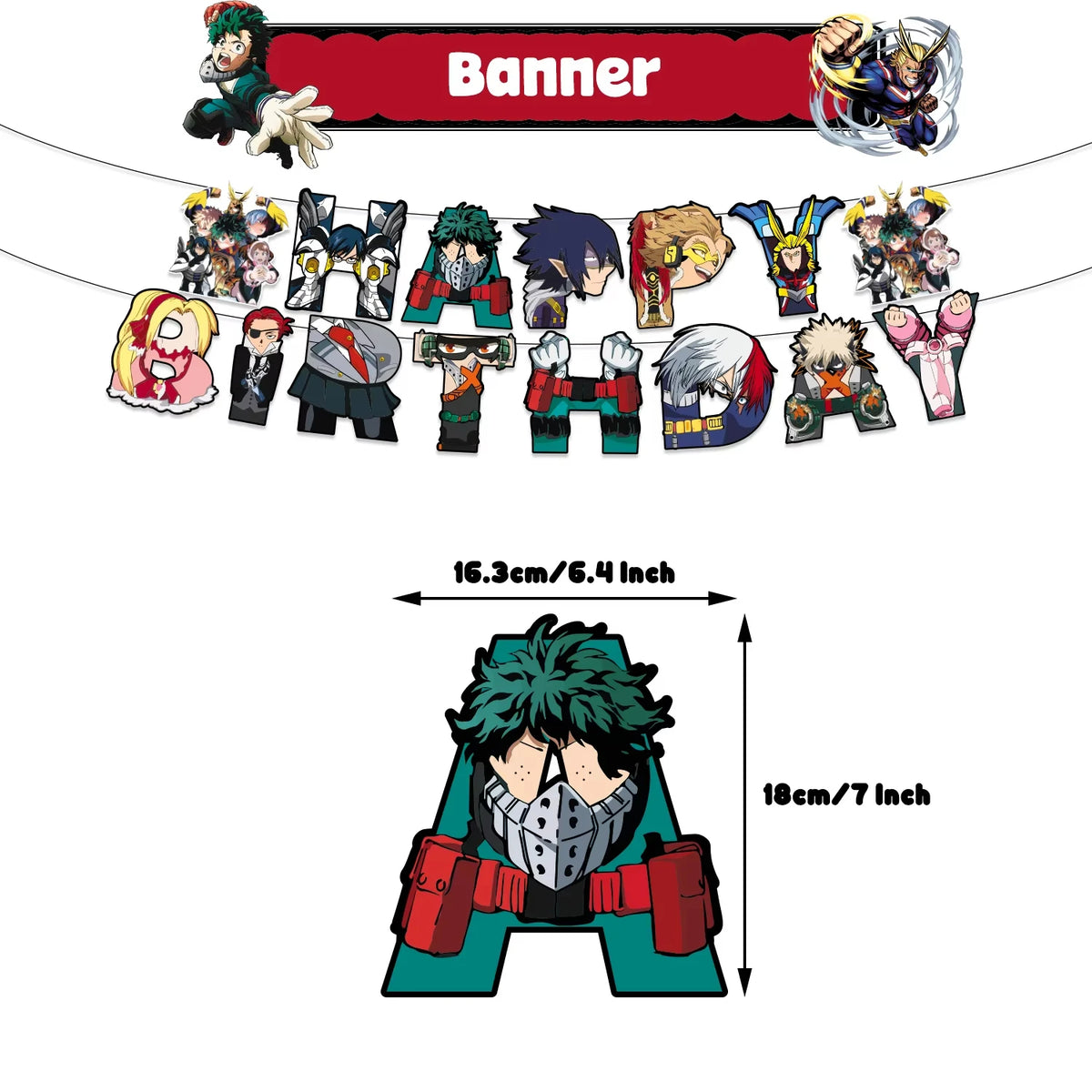 My Hero Academia Birthday Party Decoration Disposable Tableware Cup Plate Balloon Backdrop Banner Kid Favor Baby Shower Supplies