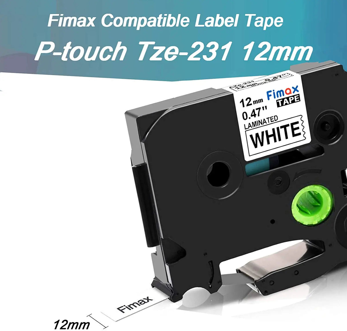Fimax 31 Colors 231 Label Tape TZE231 431 531 631 12mm Tape Compatible for Brother Ptouch Label Maker Ribbon TZE231 For PTH110