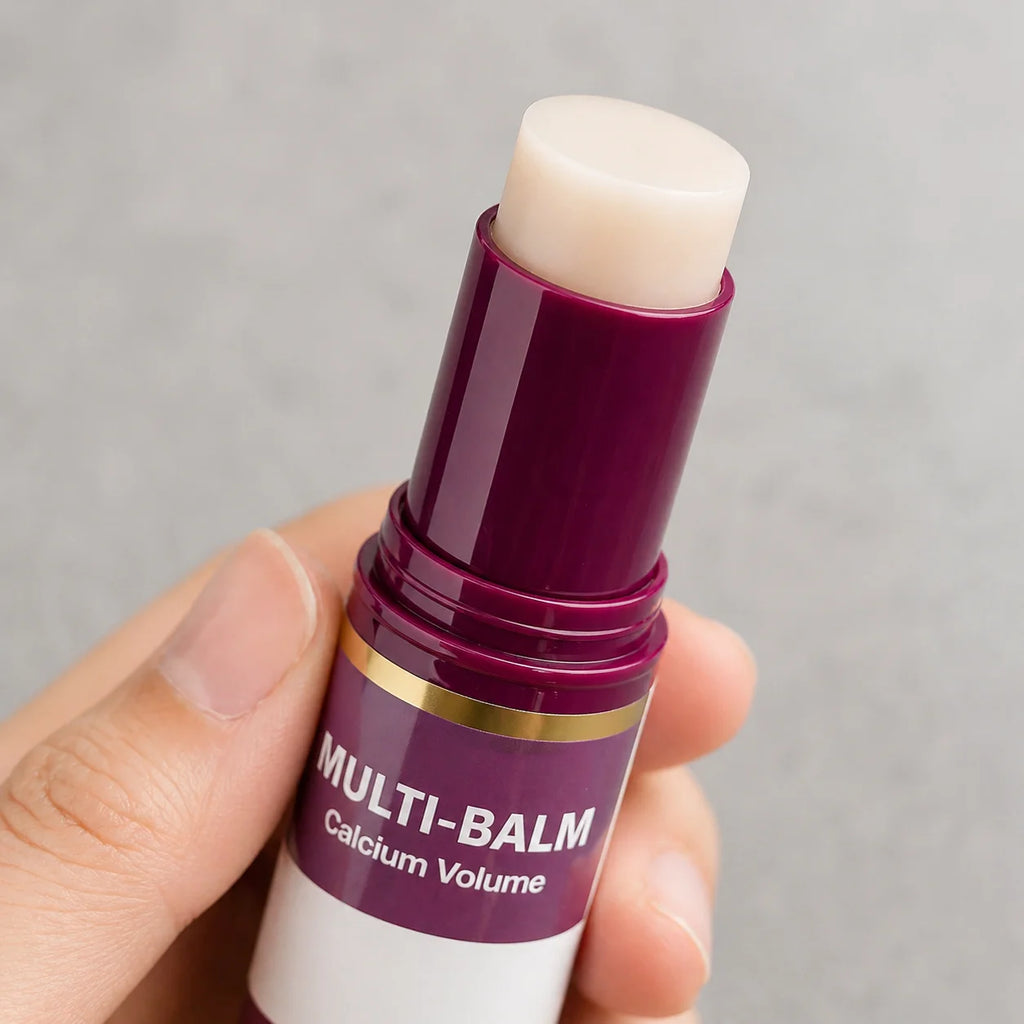 Calcium Boost Collagen Multi Balm Hydrating Moisturizing Stick for Lips Eyes Face Neck Portable Daily Skin Care Balm Stick