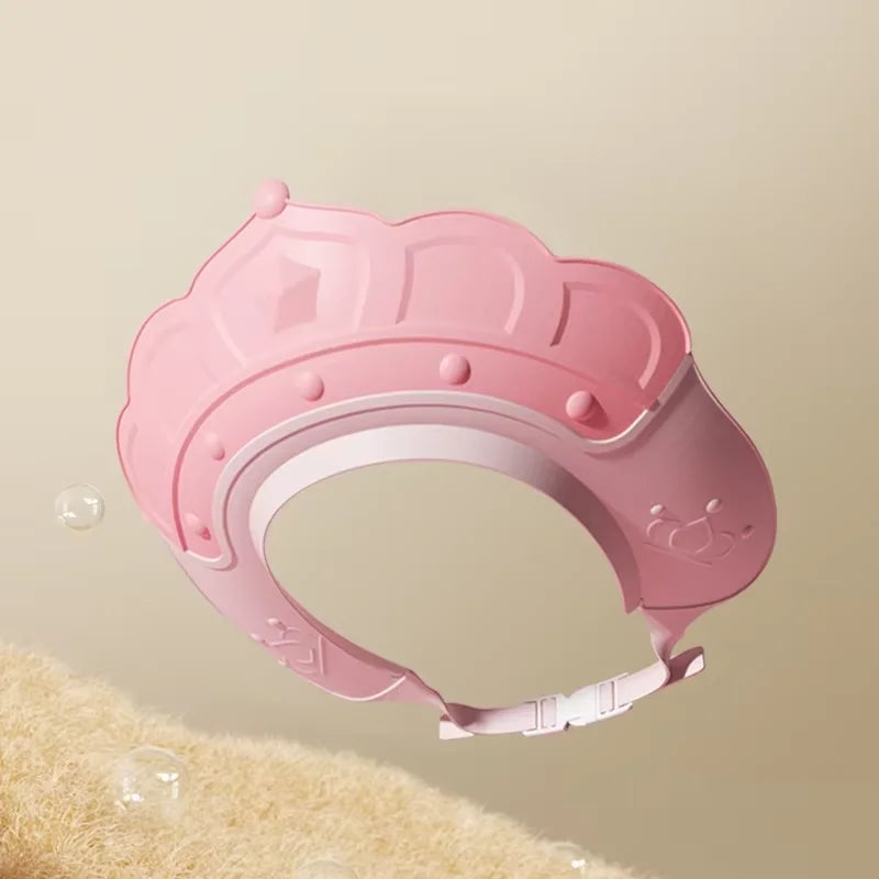Baby Bath Cap Infant Ear Protection Kids Shampoo Shield Bath Head Cover Baby Shower Cap Adjustable Hair Wash Hat