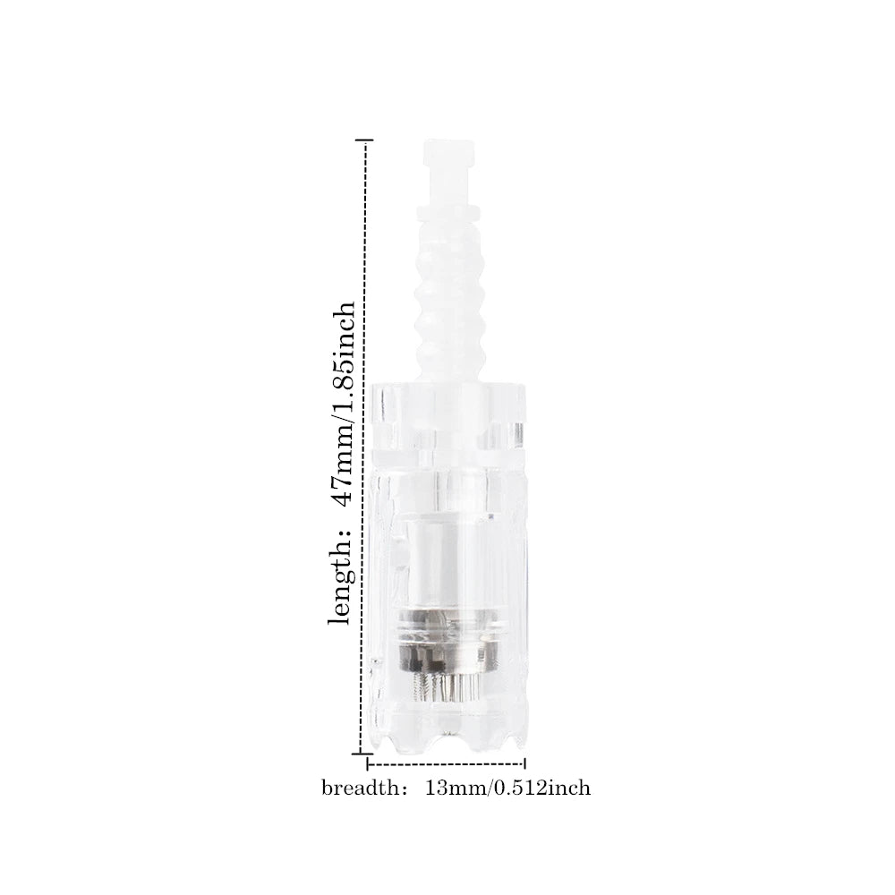 10Pcs 0.25mm Cartridge Microneedle 12pin 24pin 36pin 42pin Round Nano Needle For Dr Pen A10 Microneedling Pen