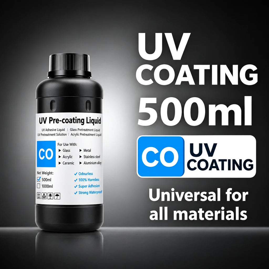 1000ML UV Pre-Coating Primer For UV Flatbed Printer For Printing on Glass Ceramic and Acrylic Metal Wood UV Coating Liquid