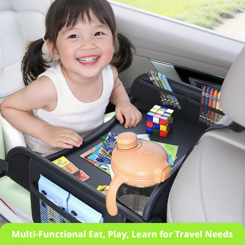 Car Seat Back Hanging Bag, Rear Seat Kids' Lunch Desk, Food Tray, Long Trip Movie Phone Holder, Large Capacity Storage Bag