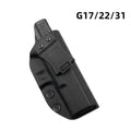 Ultimate Concealment Kydex IWB Holster for Glock 17/22/31 - Custom Molded, Adjustable Retention, Quick Draw