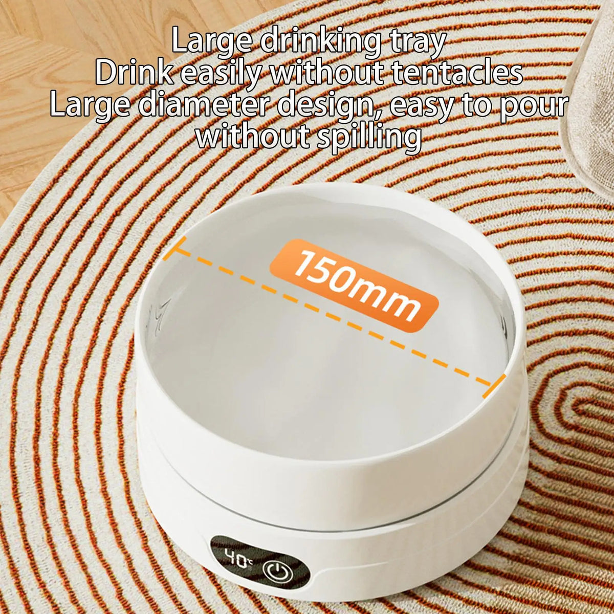 Heated Cat Dish 4 Temperature Settings Winter Pet Drinking Plate Thermal Heated Water Bowl for Chickens Ducks Birds Animals