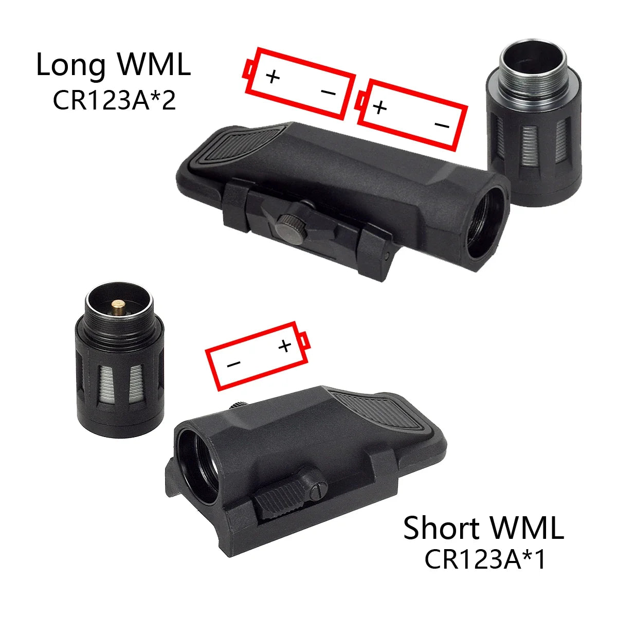 Tactical INFORCE WML Scout Light Rifle Flashlight Picatinny Rail for AKTorch AR15 HK416 AirsoftHunting Constant Strobe Momentary