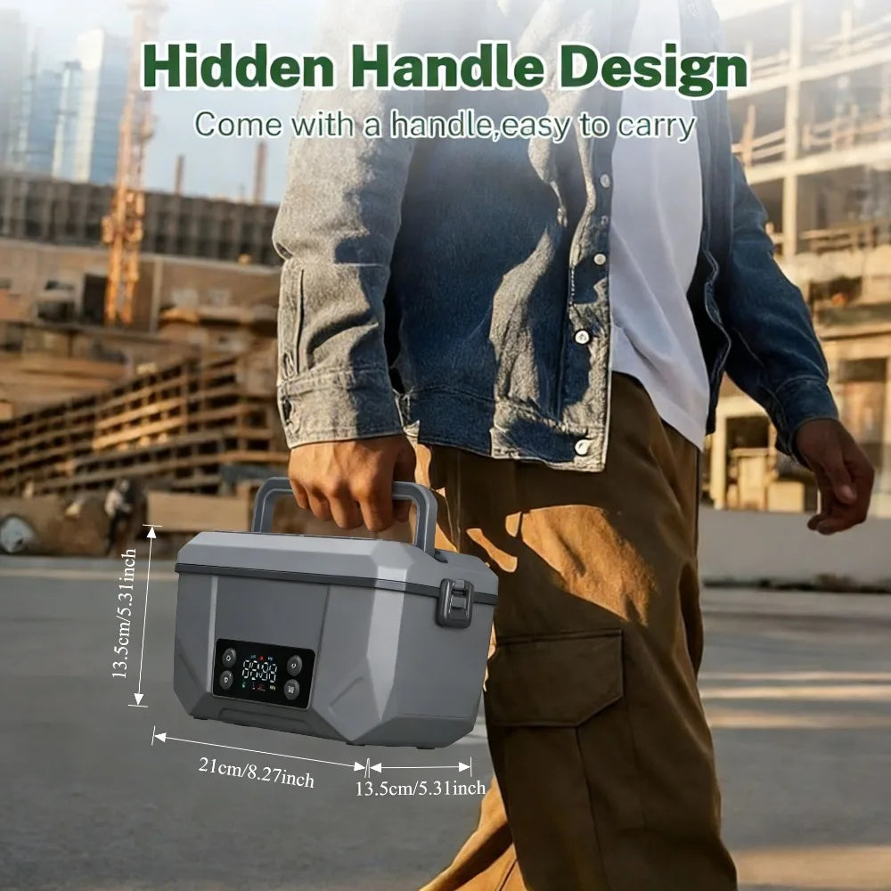 Adult Heated Lunch Box, Portable Insulated Lunch Box, Food Container, Suitable for Offices, Outings, and Construction Sites