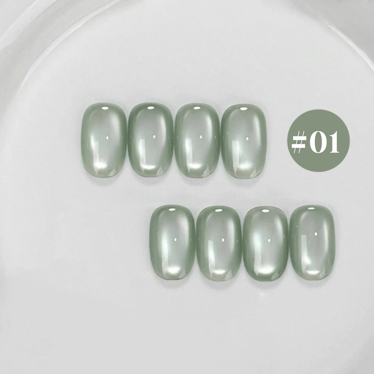 12ML 1-6PCS Summer And Autumn Island Glass Bead Magnet Cat Eye Gel Nail Polish Blue Nails Nail Art Nail Supplies