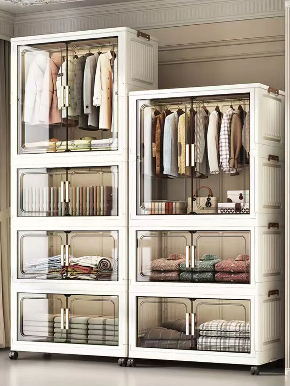 Thickened Multi-Layer Plastic Storage Cabinet for Home Bedroom Baby Closet Organizer No Installation Needed for Snacks And Toys