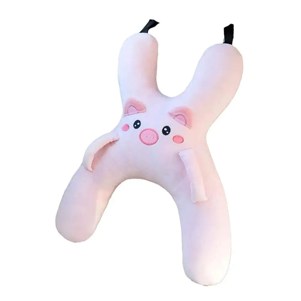 1PC Car Mounted Child Sleeping Pillow Car Cute Cartoon Pillow Car Removable Comfortable Breathable Headrest Lumbar Support ﻿