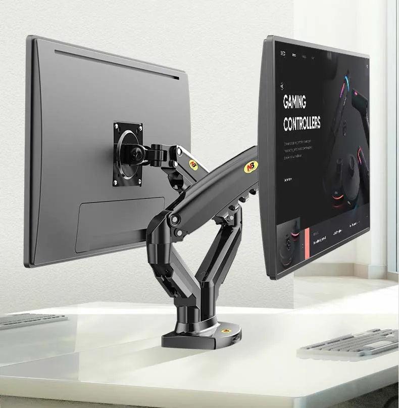 NB F160 10-17.3' Laptop Mount 360 Rotate 10-27' Air Press Full Motion Gas Strut LCD TV Table Screen Stand Monitor Desk Support