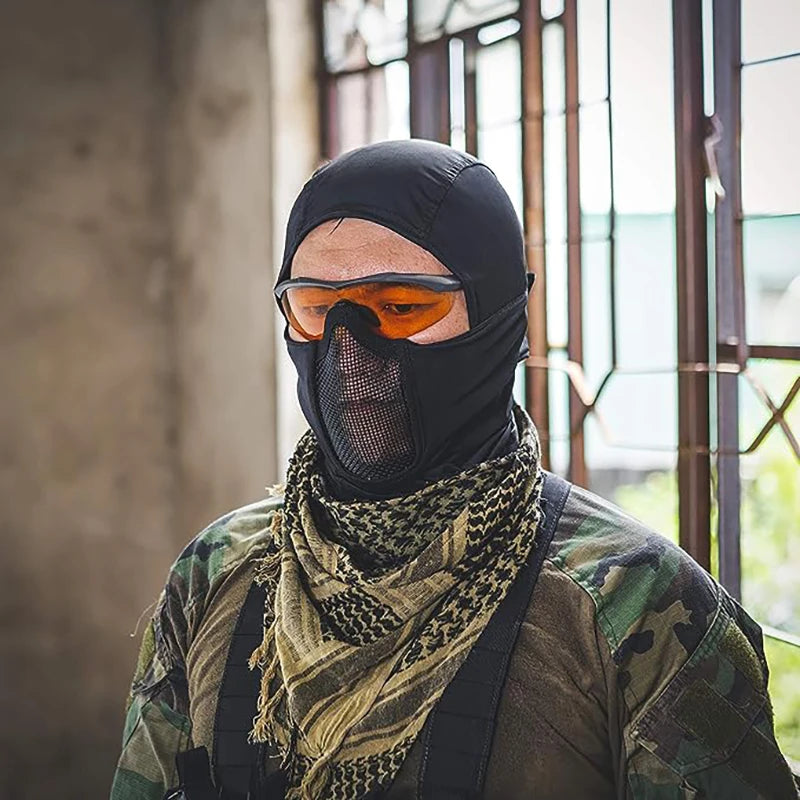 MILITARY Tactical Balaclava Mask Mouth Protection Half Face Mask Breathable Mesh Airsoft Headgear Low Profile Hunting Accessories