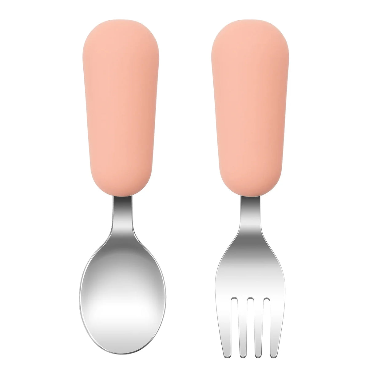 Color Kids 2PCS Stainless Steel Fork Spoon Baby Feeding Set Eco Friendly Toddler Utensil BPA Free Kids Dinnerware Baby Stuff