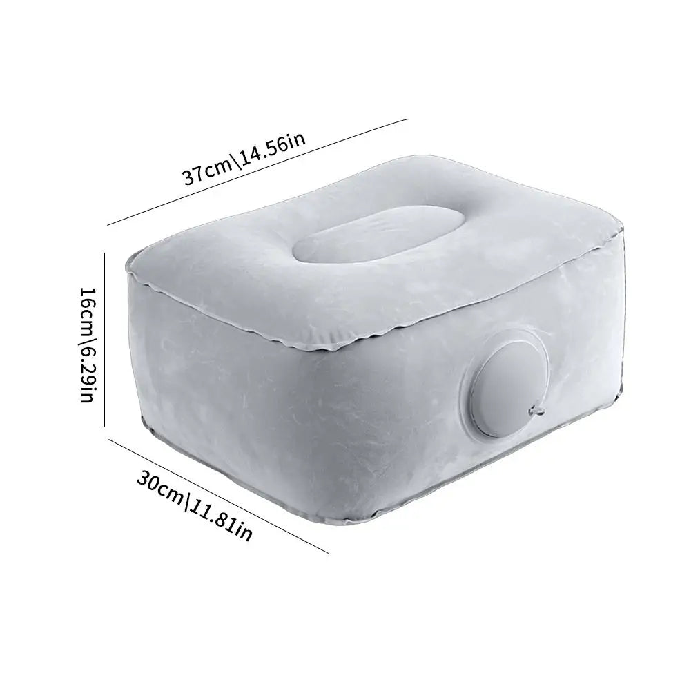 Inflatable Footrest Pad Soft Footrest Pillow PVC Inflatable Foot Rest Pillow Cushion Air Travel Office Home Leg Up Relaxing Feet