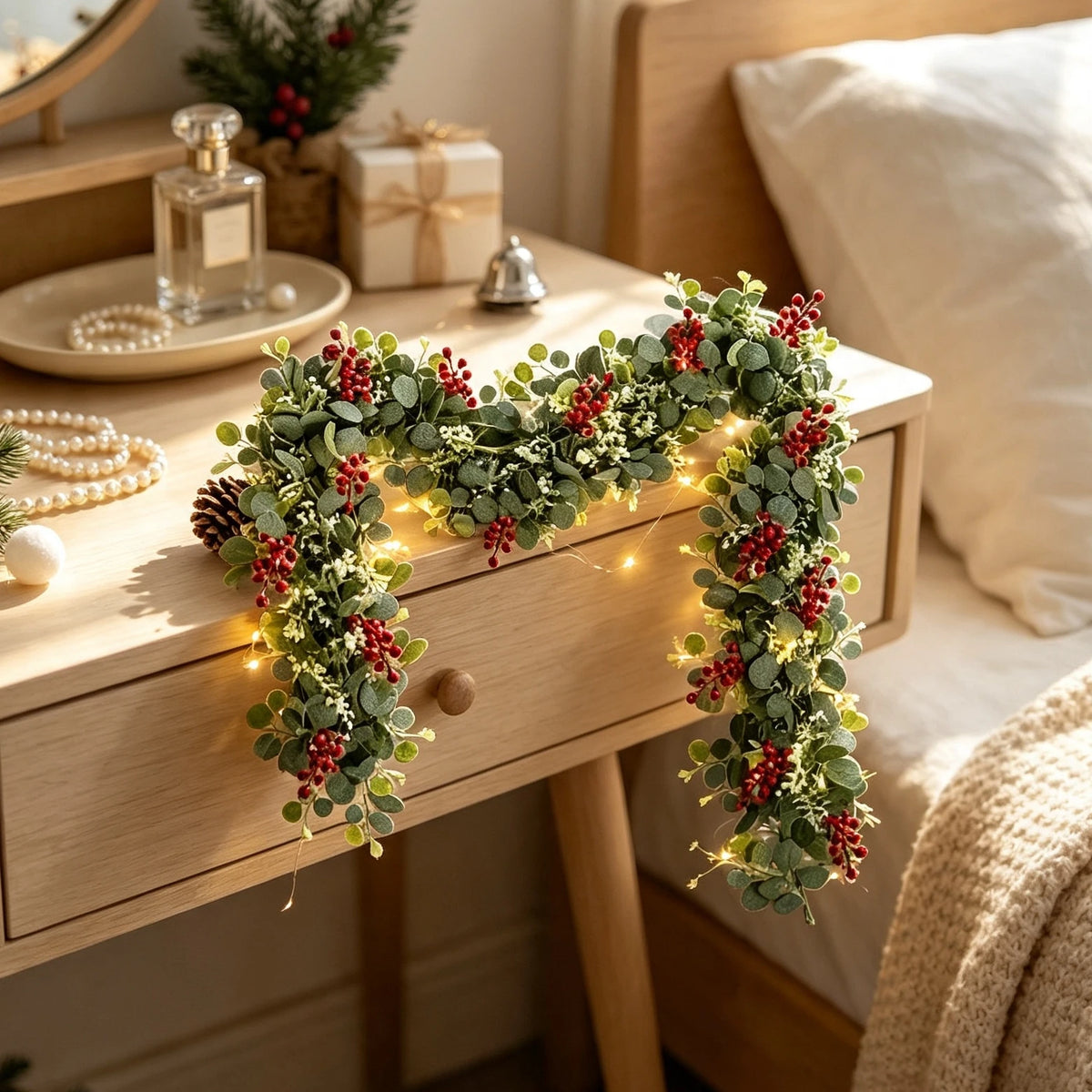 Artificial Greenery Foliage Vine Plant Christmas Outdoor Holiday Party Store Wedding Garland Home Wall Arch DIY Decorative Gifts