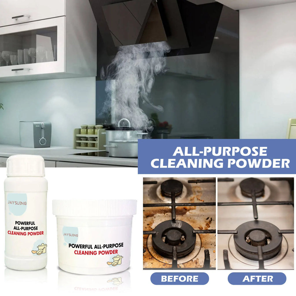Multi-Purpose Cleaning Powder for Kitchenware - Pot Rust Stain Removal Foam Detergent Heavy Oil & Grease Cleaner