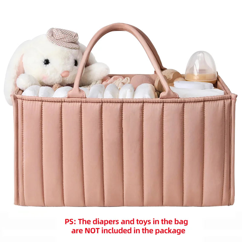 PANGDUBE Baby Diaper Bags Diaper Stackers & Caddies Nursery Organizer Basket Diaper Storage for Baby Things Mom Bag Nappy Bag