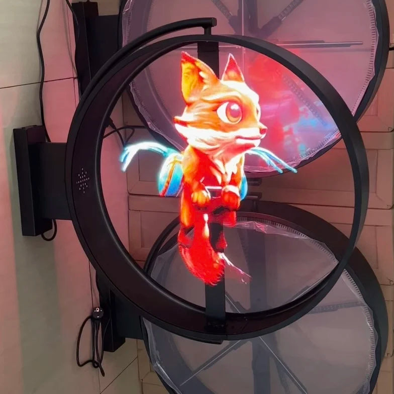 2025 Outdoor Wall Mount Waterproof 3D Hologram LED Fan Display Single/Double Side LOGO Display 3D Hologram Advertising Equipment