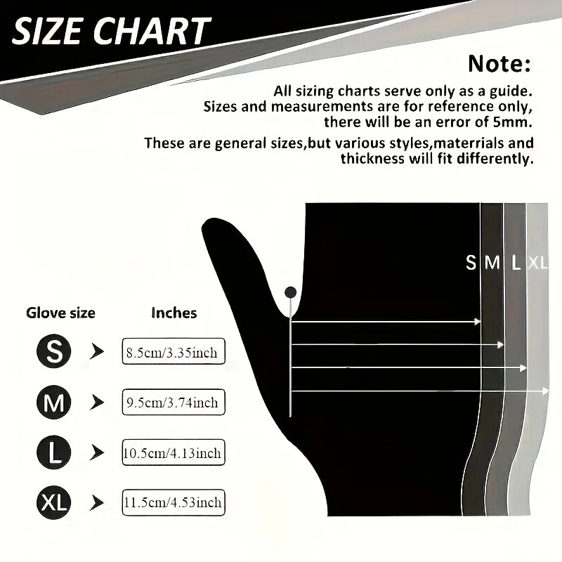Disposable Latex Gloves Black Waterproof Non-Medical for Kitchen, Cleaning, Dishwashing, Cooking, Automotive, Craft Use