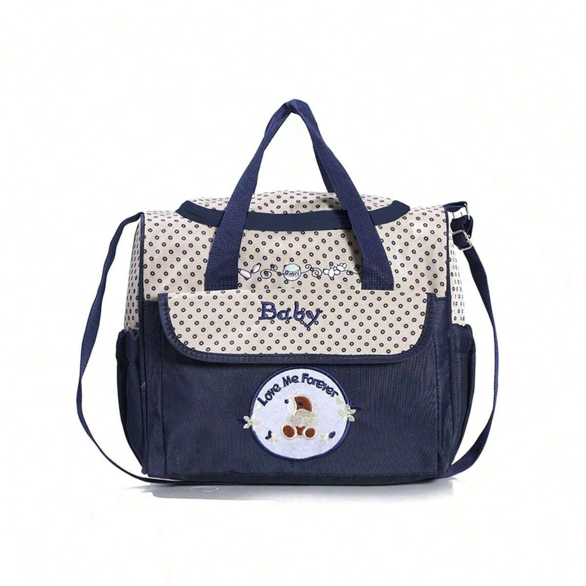 Fashionable Printed Cartoon Multifunctional One Shoulder Mommy Bag Portable Lightweight Diagonal Diaper Bag