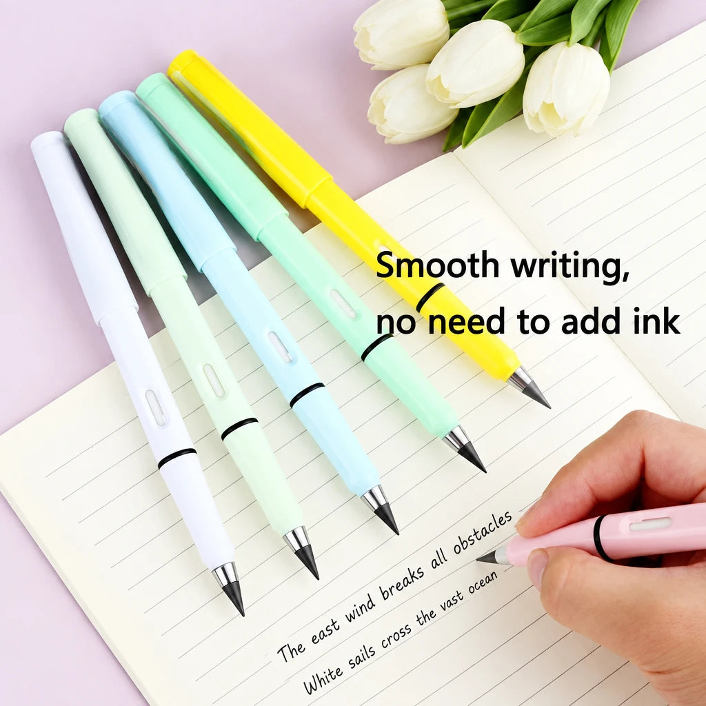 10 Pcs/Set Unlimited Eternal new Pencil No Ink Writing Magic Pencil for Writing Art Sketch Stationery kawaii pen school supplies