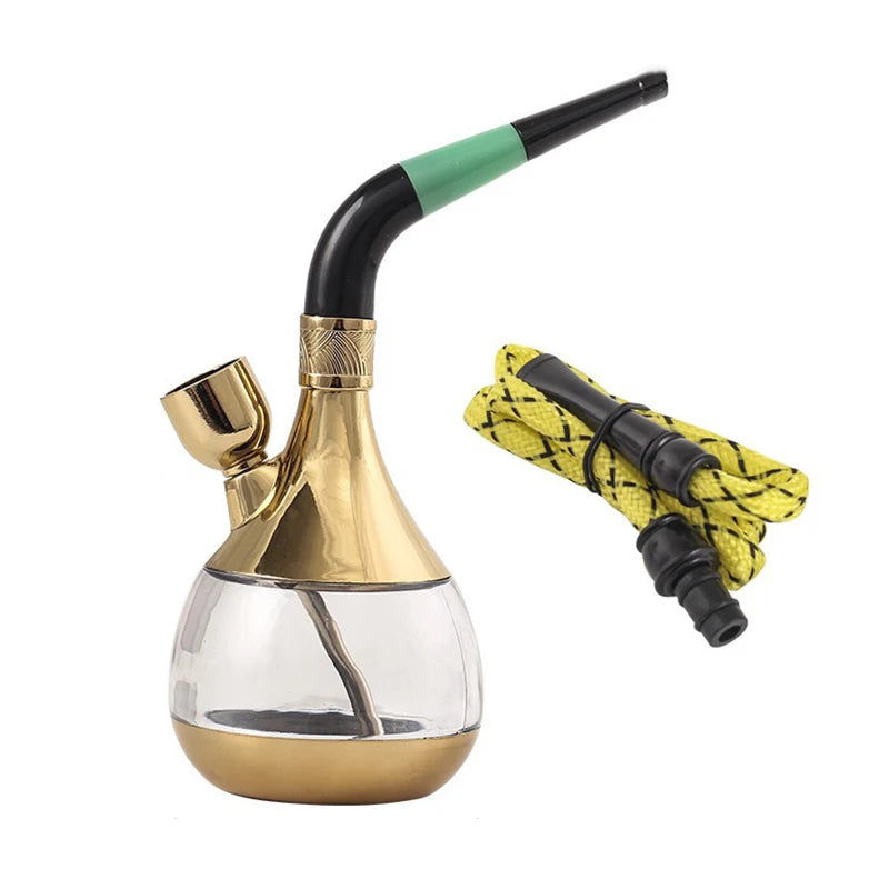 New Luxury Hookah For Smoking Tobacco &Cigarette Filter Smoke Water Pipe Shisha Set with Brass Herb Bowl Smoking Accessories