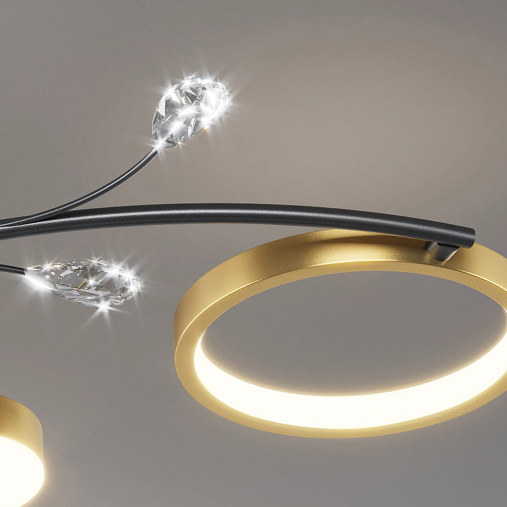Lustre Chandelier Ceiling Lights Simple Black Gold Luxury Home Pendant Light Nordic Modern Smart Lobby Dining Room Chandeliers