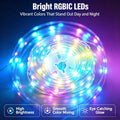 RGB LED Light String Intelligent Control Outdoor Lantern Party Leather Line Lamp IP67 Music Light String Holiday Decoration