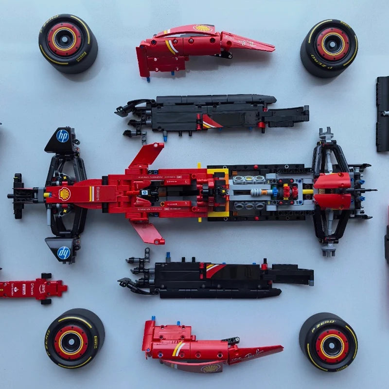 Room Decoration 1361 Pieces Red Sports Racing Car Building Block Set Super Car Bricks Adults Birthday Christmas Gift