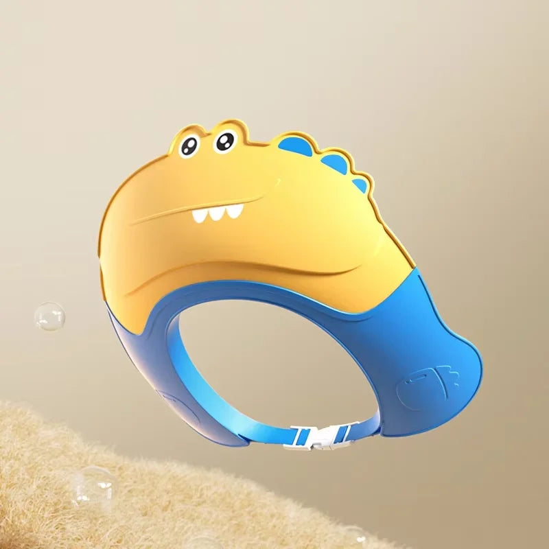 Baby Bath Cap Infant Ear Protection Kids Shampoo Shield Bath Head Cover Baby Shower Cap Adjustable Hair Wash Hat