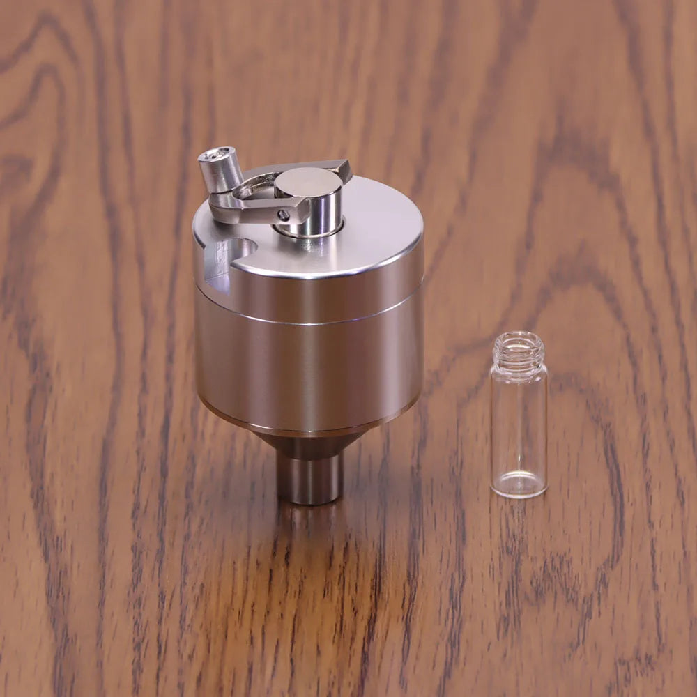Large Diameter 46mm small size Diameter 43mm Hand Crusher Metal Grinder, Hand Crusher, Grinding Powder Bottom Funnel with Glass